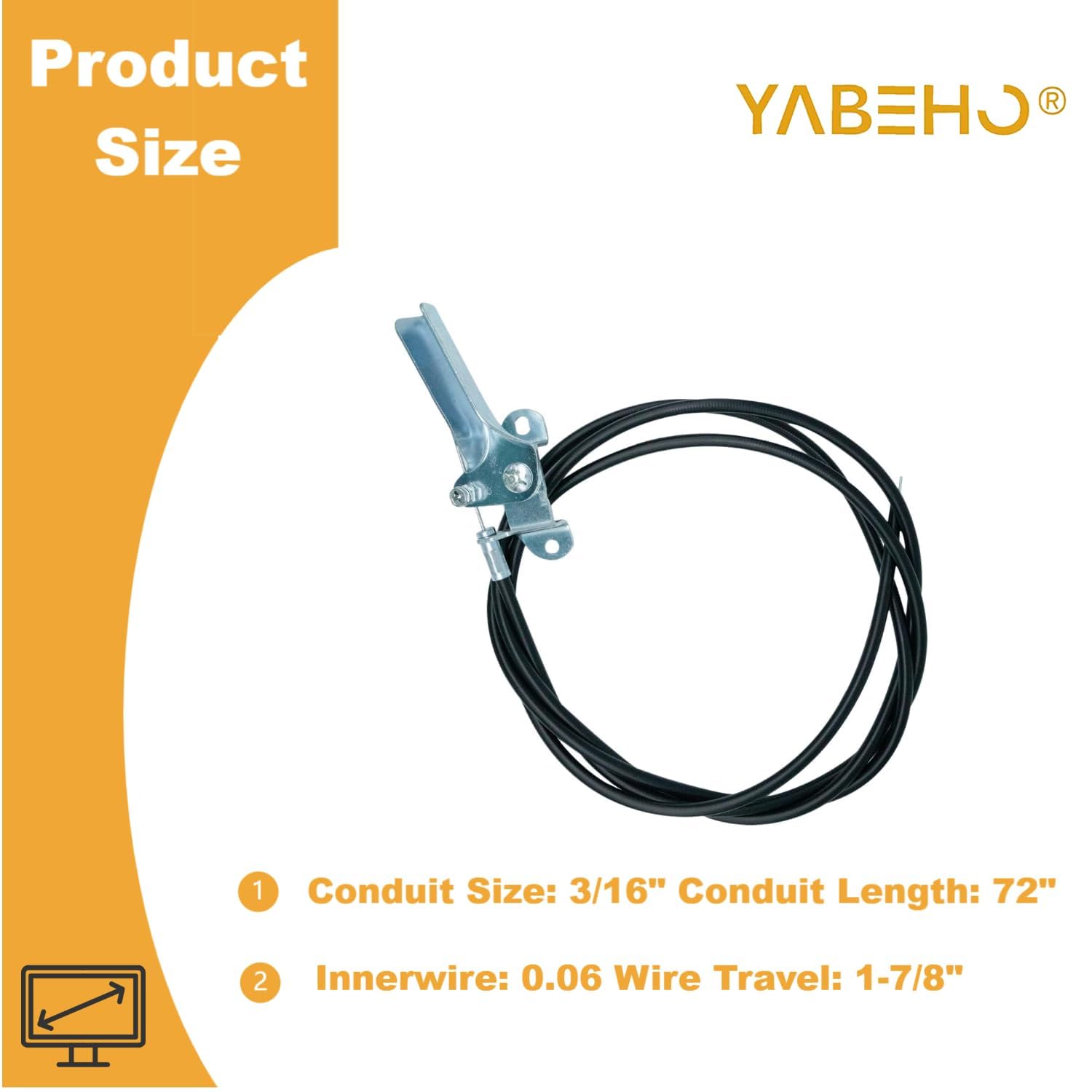 (2 Pack) 60-210 Throttle Control Cable Assembly Compatible with Laser 94509, Oregon 60-210 Mower