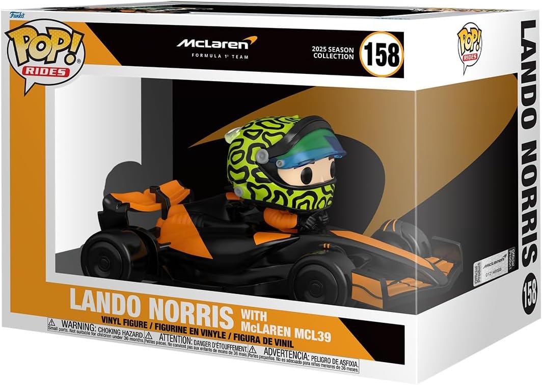 Pop! Rides Super Deluxe: McLaren - Lando Norris with McLaren MCL39 | Collectable Vinyl Figure, Gift Idea, Official Merchandise, Toys for Kids & Adults, Sports Fans, Model Figure for Collectors