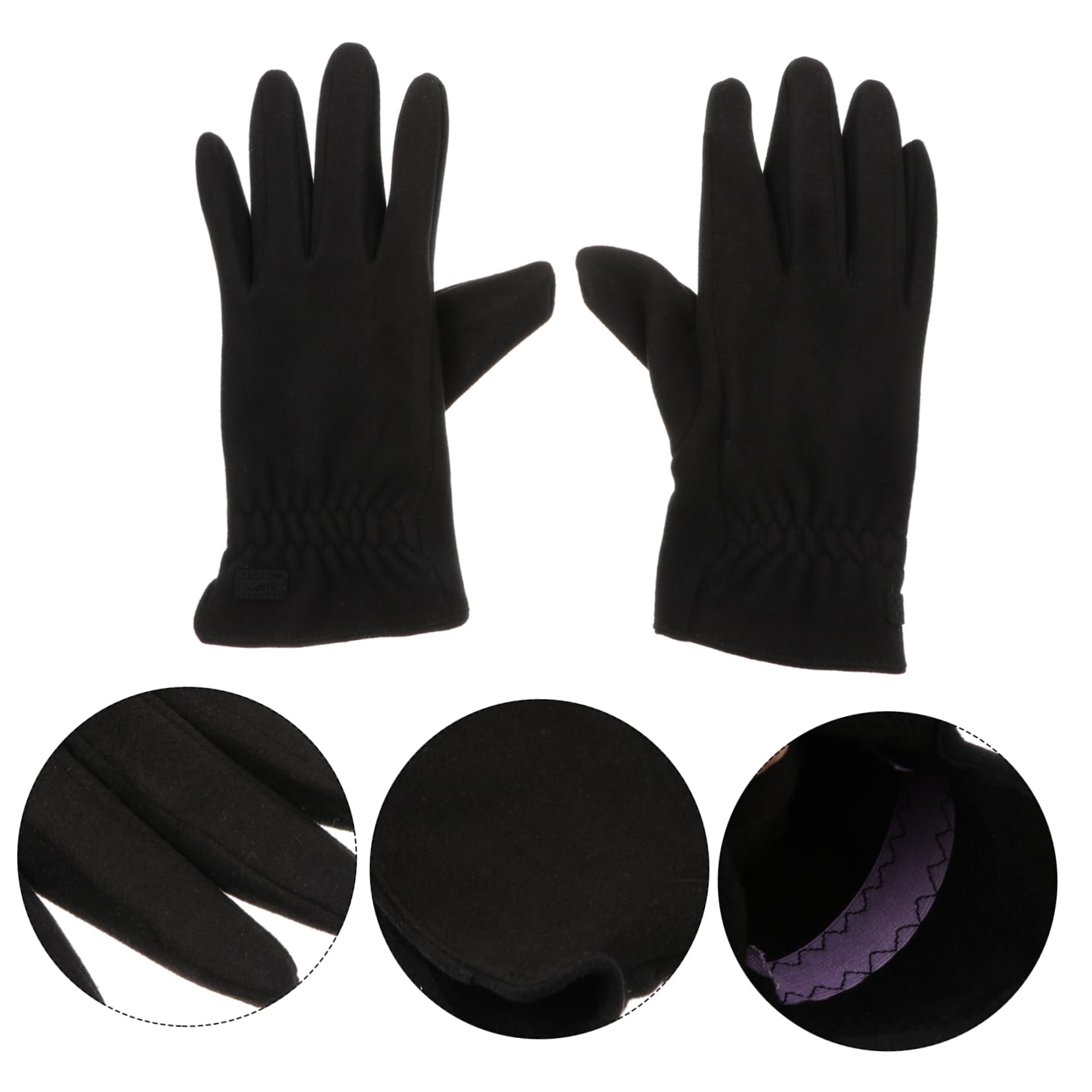 DEARMAMY 2 Pairs Windproof Hand Gloves Touchscreen Nonslip Running Gloves for Winter Sports Outdoor Gloves