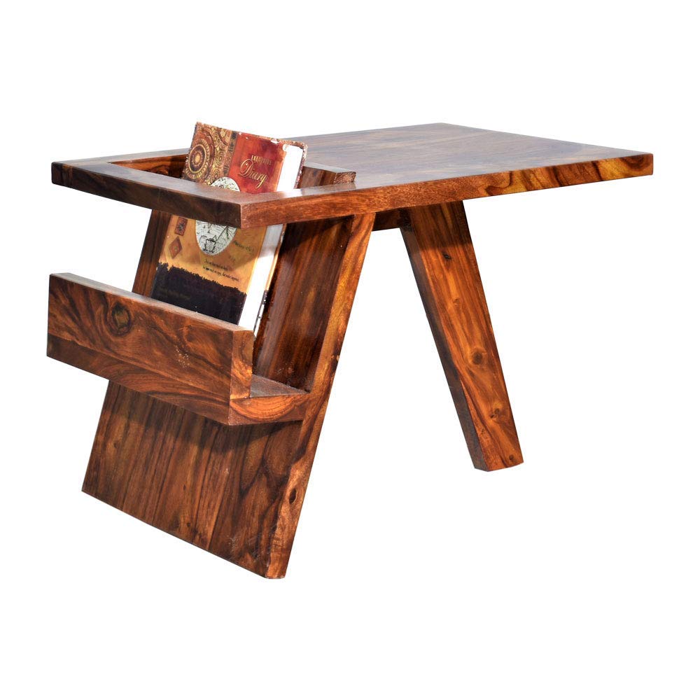 Eagle Furniture Sheesham Wood End Table for Living Room | Solid Wood Sofa Side Contemporary End Peg Table with Magazine Holder for Home & Office | Bedside Table for Bedroom | Brown (B08DNC2NSQ) Amazon Price History, Amazon Price Tracker