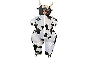 Funny Duo Inflatable Cow Costume Party Festival Jumpsuit