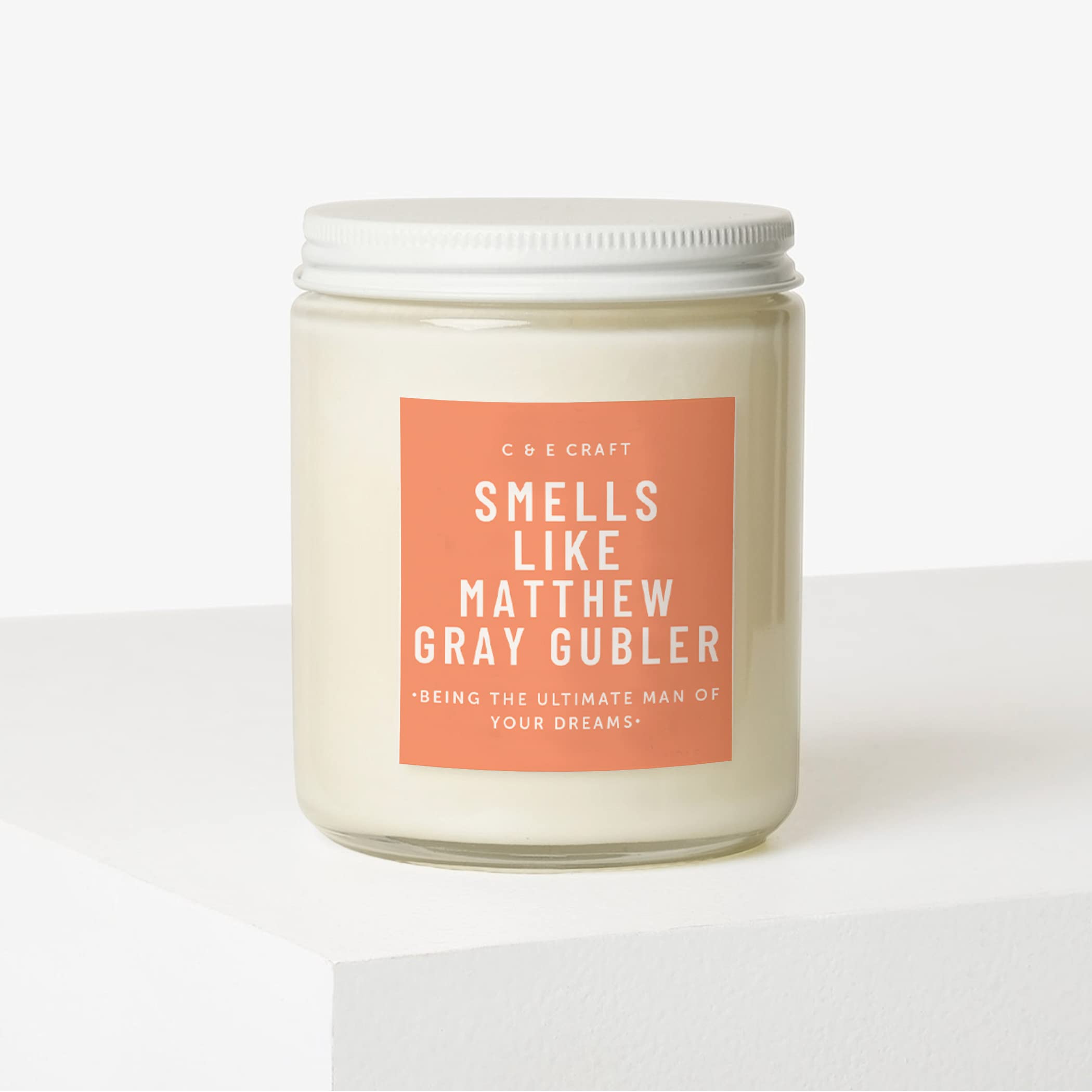 CE Craft - Smells Like Matthew Gray Gubler Scented Candle – Vanilla Oak Candle – Gift for Her, Spencer Reid Gift, Girlfriend Gift, Celebrity Prayer Candle
