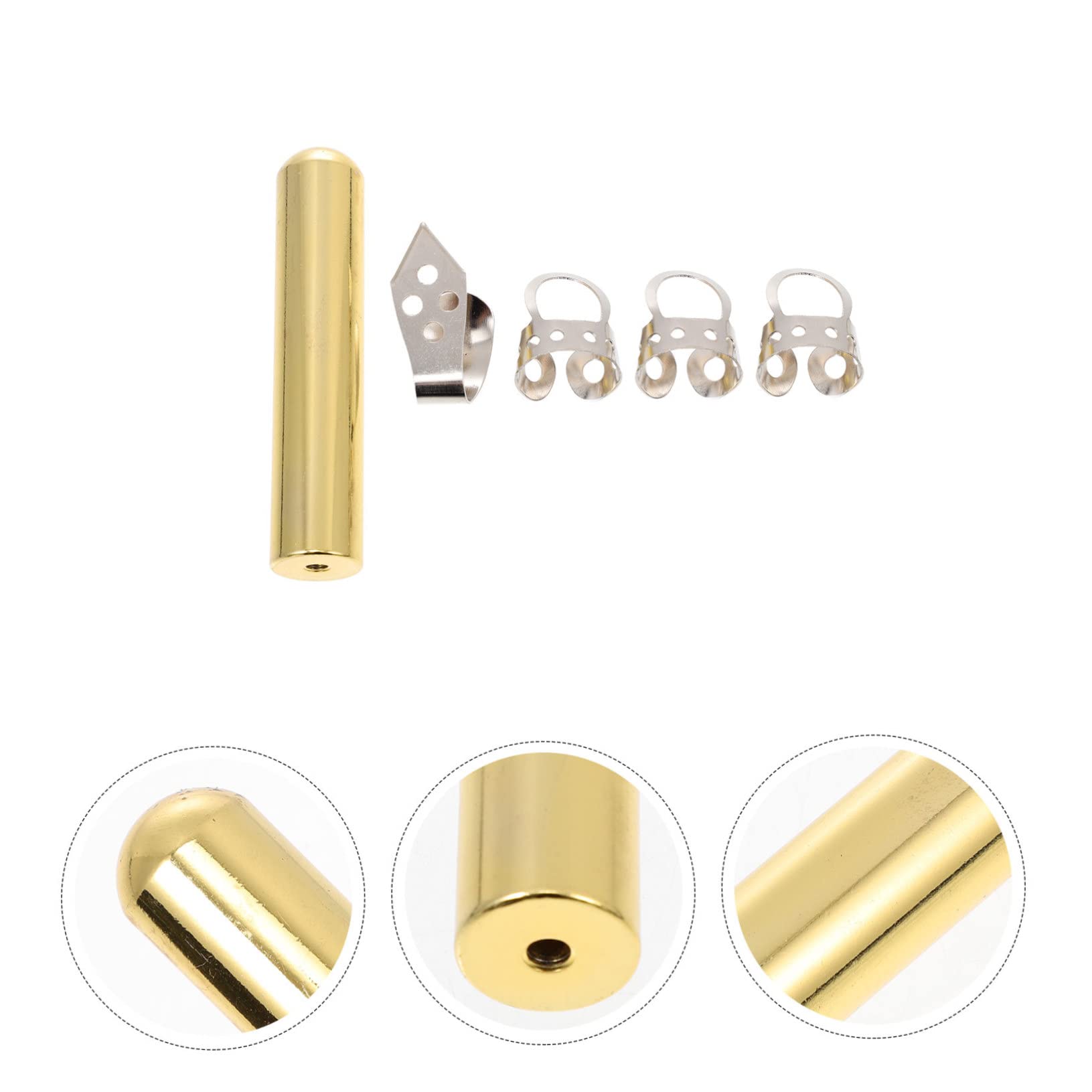 ibasenice 2sets Accessori Per Chitarra Elettrica Barra Di Suono Acciaio Inossidabile Plettro Dorato Strumenti Professionali Per Migliorare Tono e La Pratica Musicale