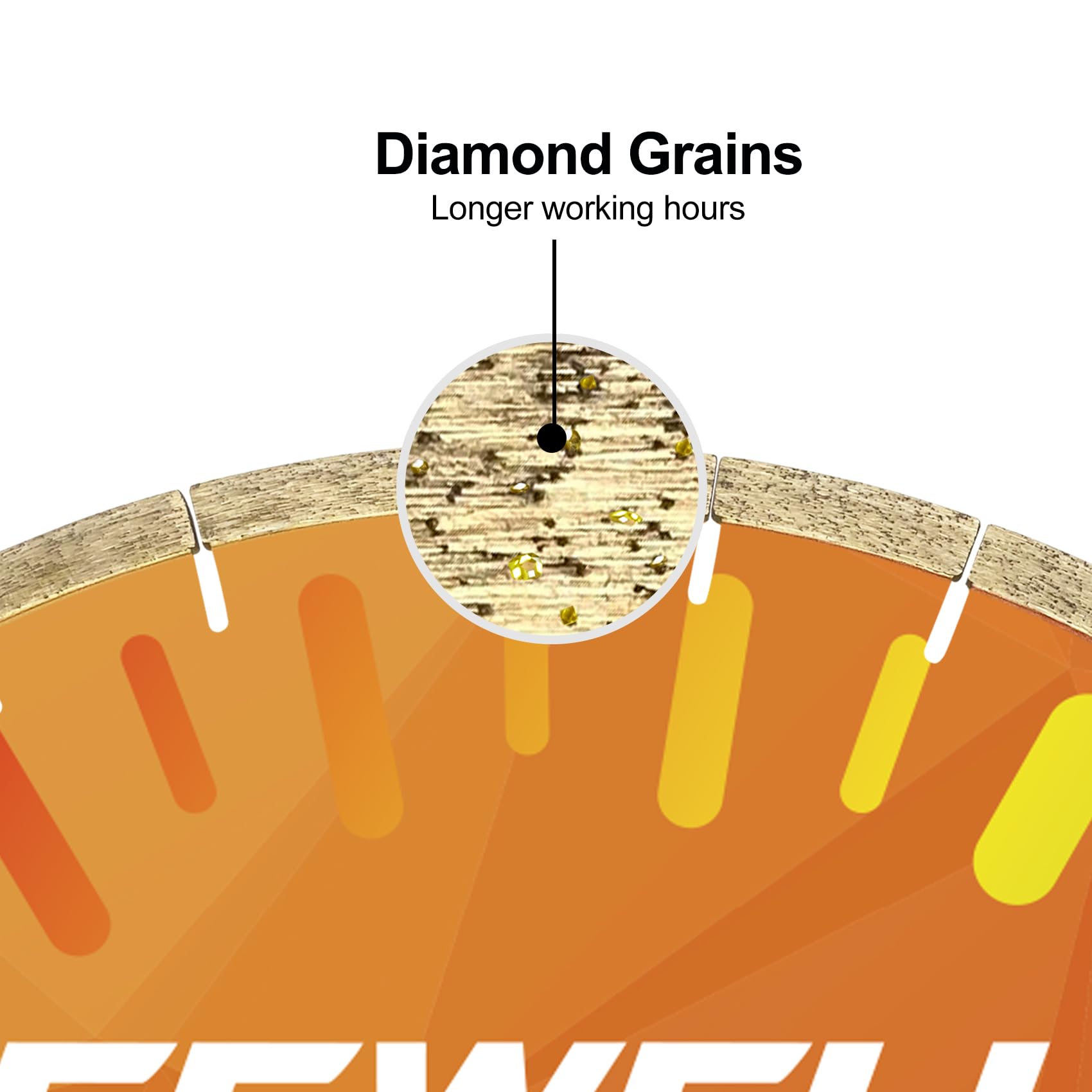 FEWELL Diamentowa tarcza do cięcia marmuru 420 mm, cicha tarcza diamentowa 10 mm segment diamentowa brzeszczot piły 60 mm trzpień z pierścieniem 50 mm
