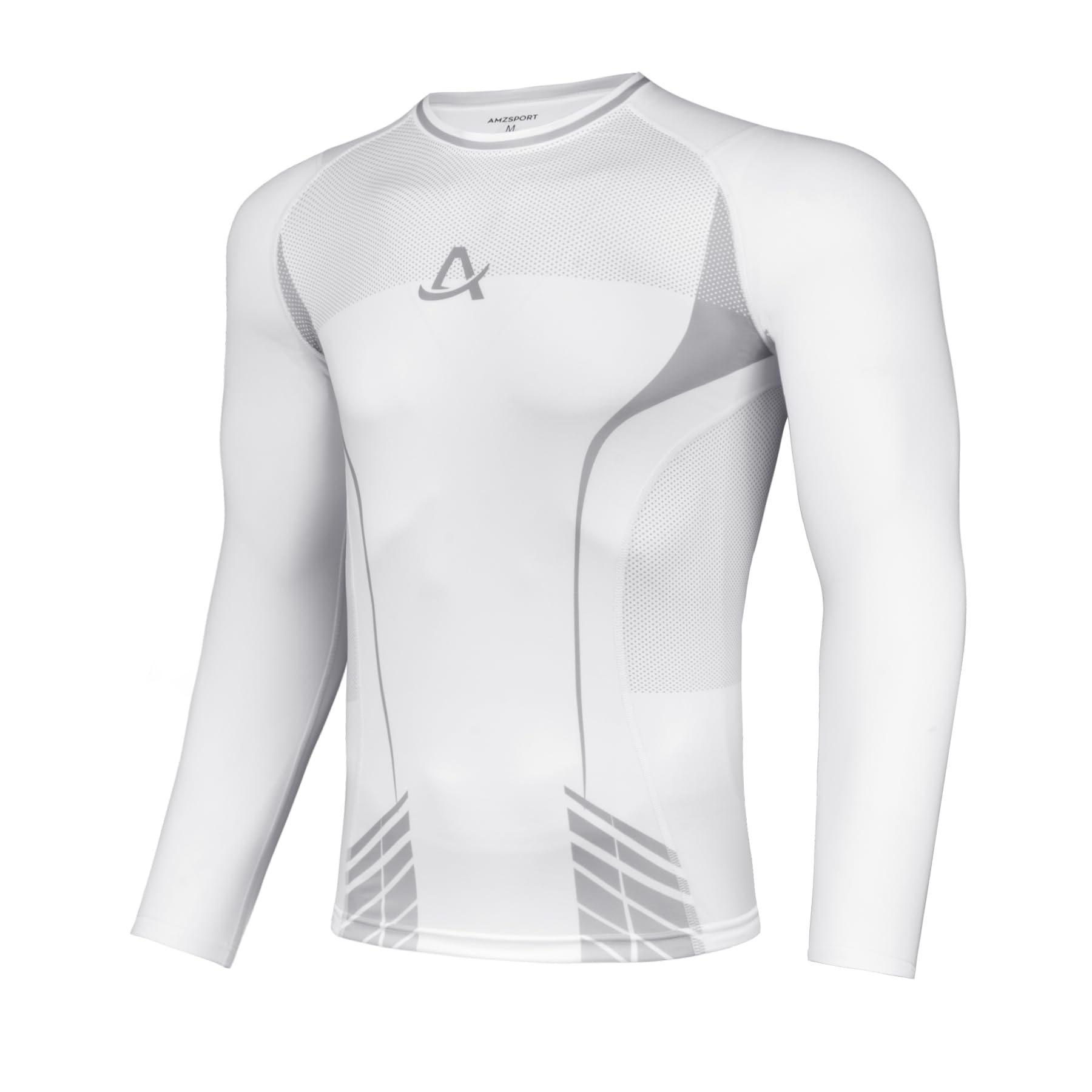 AMZSPORT Maglia Compressione Uomo Maglia Termica Manica Lunga Maglietta Palestra Compression Shirt Ciclismo Running Sportiva