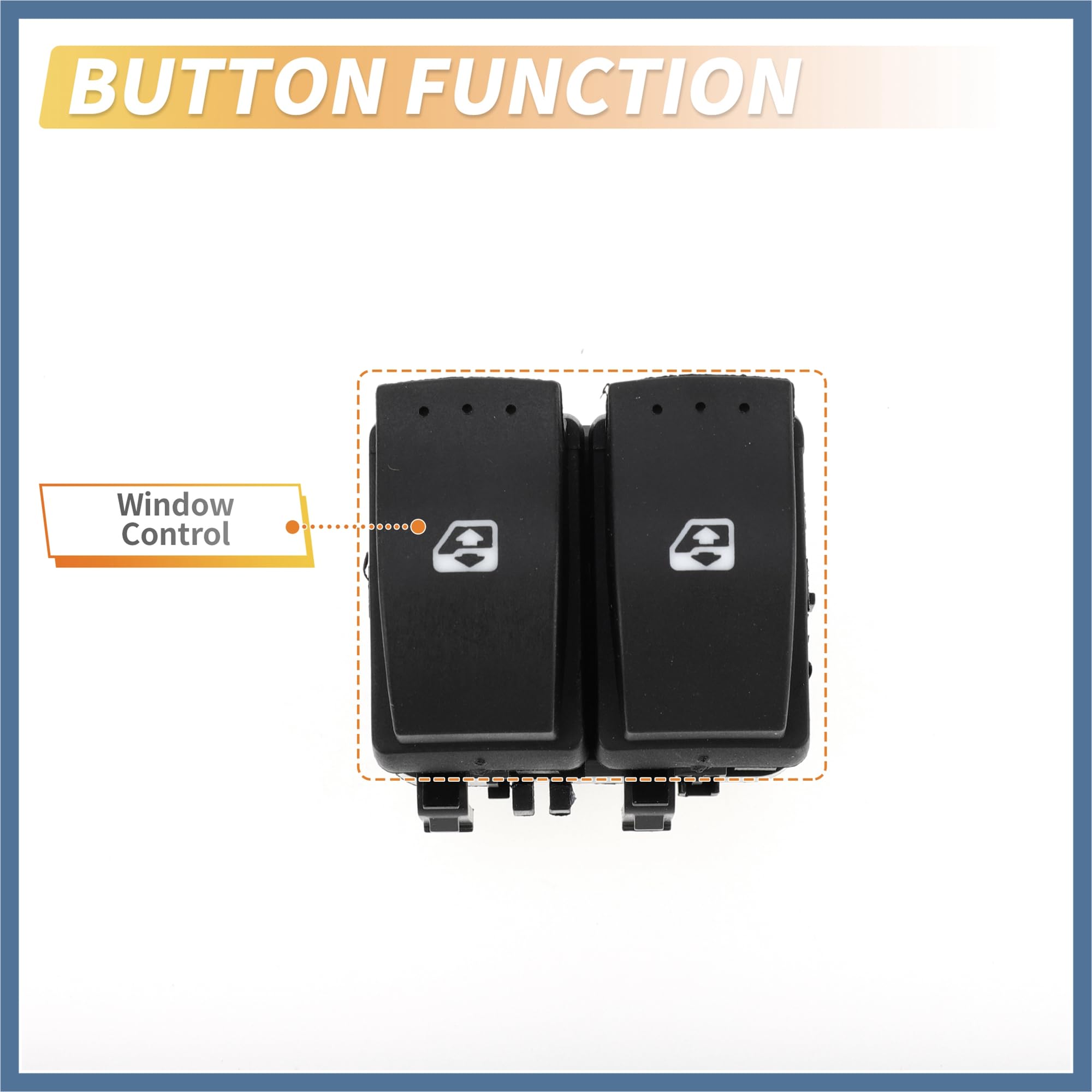 Interruptor ventana eléctrica lado conductor delantero izquierdo para Nissan Primastar No.8200315044 Interruptor de control de ventana para Renault Clio 2 Espace Parte del Vehículo