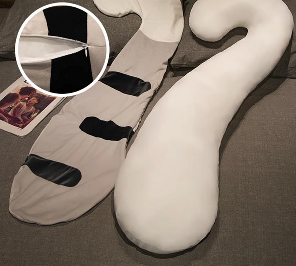 Bed Long Bolster Pillows Side Sleeping Plush Hugging Pillow Sofa Reading Resting Lumbar Support Pillow for Legs Knees (Pink, 90CM/35.43")