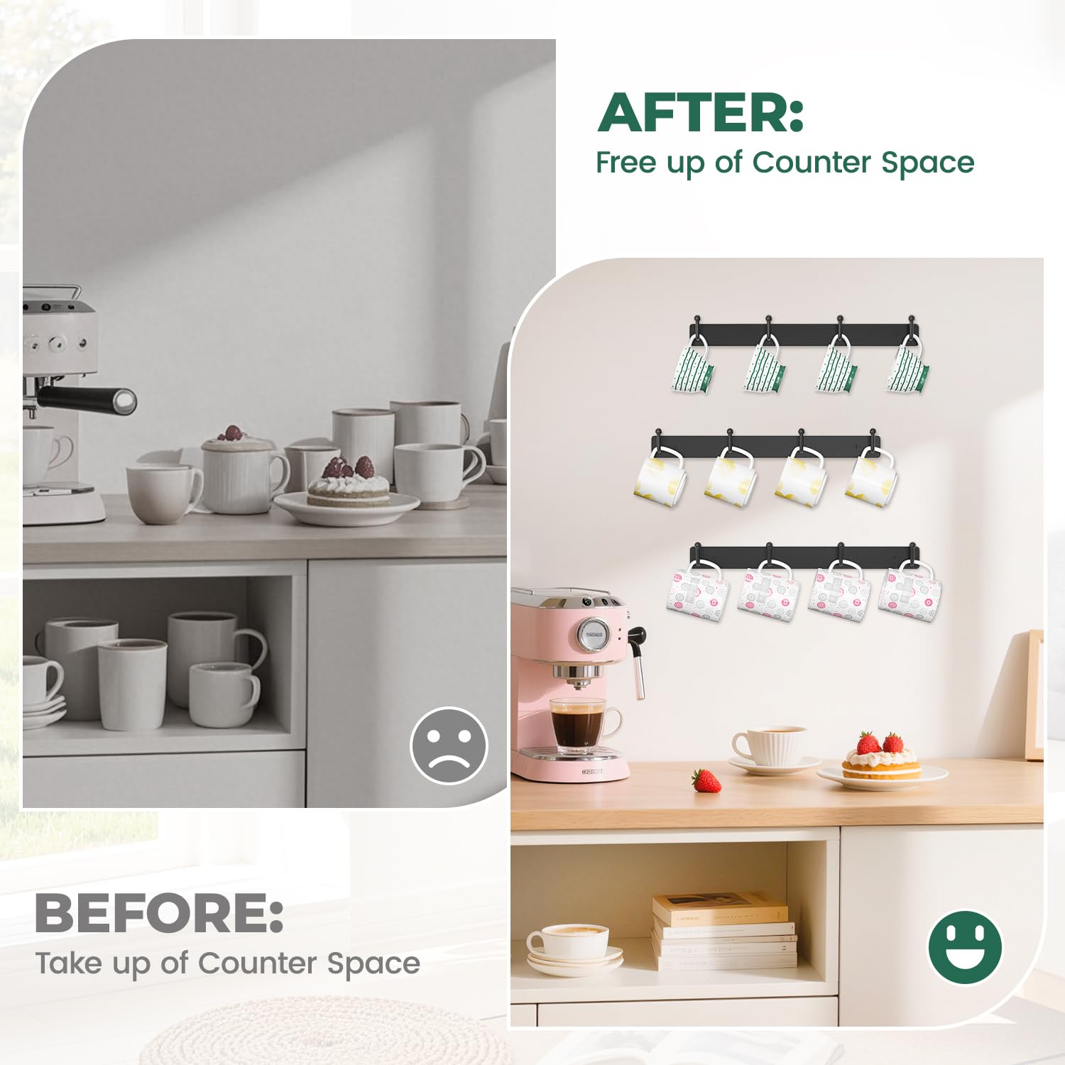 EsLuker.ly K-Becherhalter – Drehbarer Kaffeekapsel-Organizer Mit 4 Etagen Für 30 K-Cups & Teebeutel