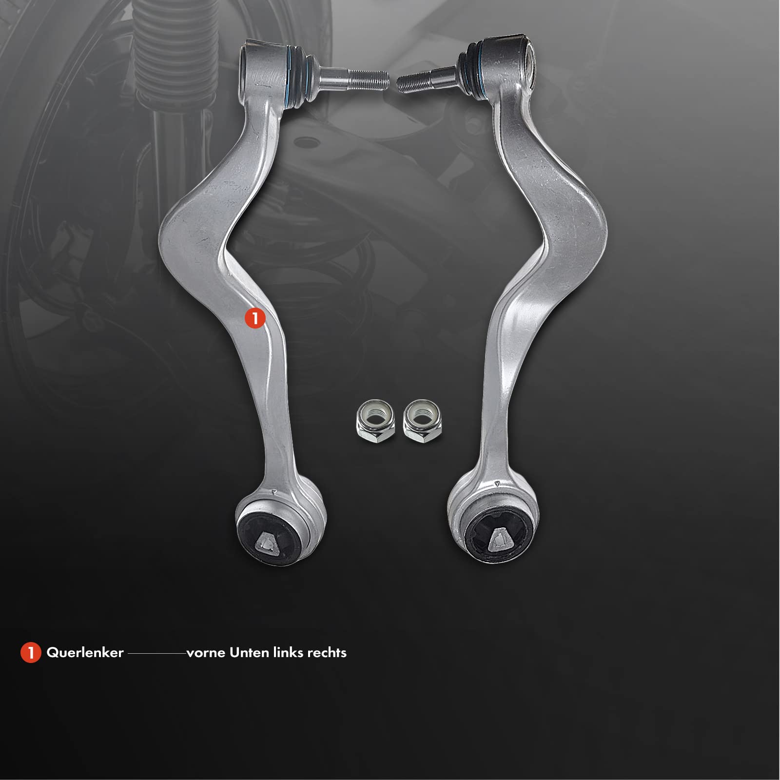 Image secondaire de Frankberg 2x Bras de suspension Essieu Avant Compatibles avec Série 5 E60 Série 5 Touring E61 520 523 525 530 540 545 550 M M5 2