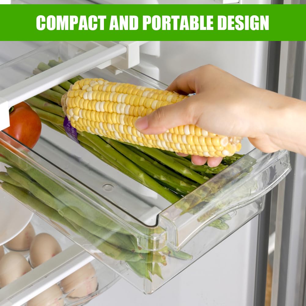 Organizador para frigorífico, Tutamaz 2 unidades, organizador para fridge y frigorífico, juego de cajones, práctico organizador de cocina para almacenamiento de huevos y cajas de almacenamiento