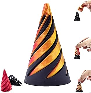 لعبة مخروطية حلزونية مطبوعة ثلاثية الأبعاد، لعبة تمرير عبر الهرم، لعبة مكتب حسية، منحوتة هرمية مستحيلة، ألعاب دوارة لتخفيف الضغط التنفيذي للمكتب للبالغين والأطفال