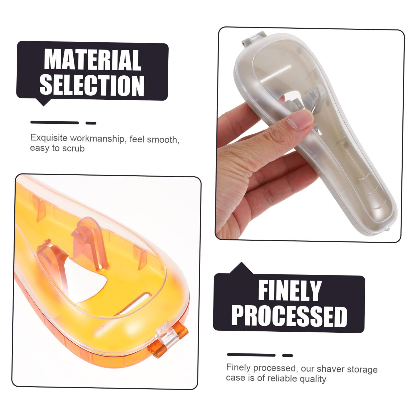 3pezzi Custodia Portatile Per Rasoio Antiurto Organizer Per Rasoio Scatola Resistente e Leggera Per Uso Interno Ed Esterno