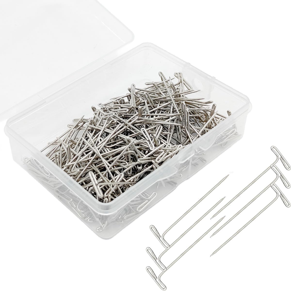 200Pcs T Pins 1.5 Inch Wig Sewing Pins Stainless Steel