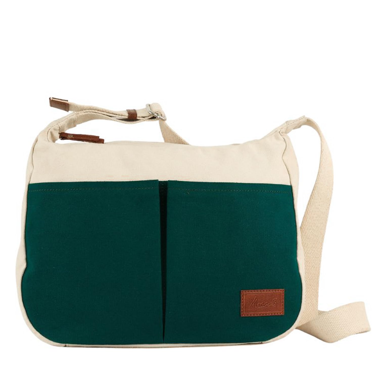 mona b India Urban Duo Crossbody Bag for Women | Premium Canvas & Vegan Leather | Adjustable Shoulder Strap | Multi Pocket Crossbody Sling Bag with Zip Closure-picture-27