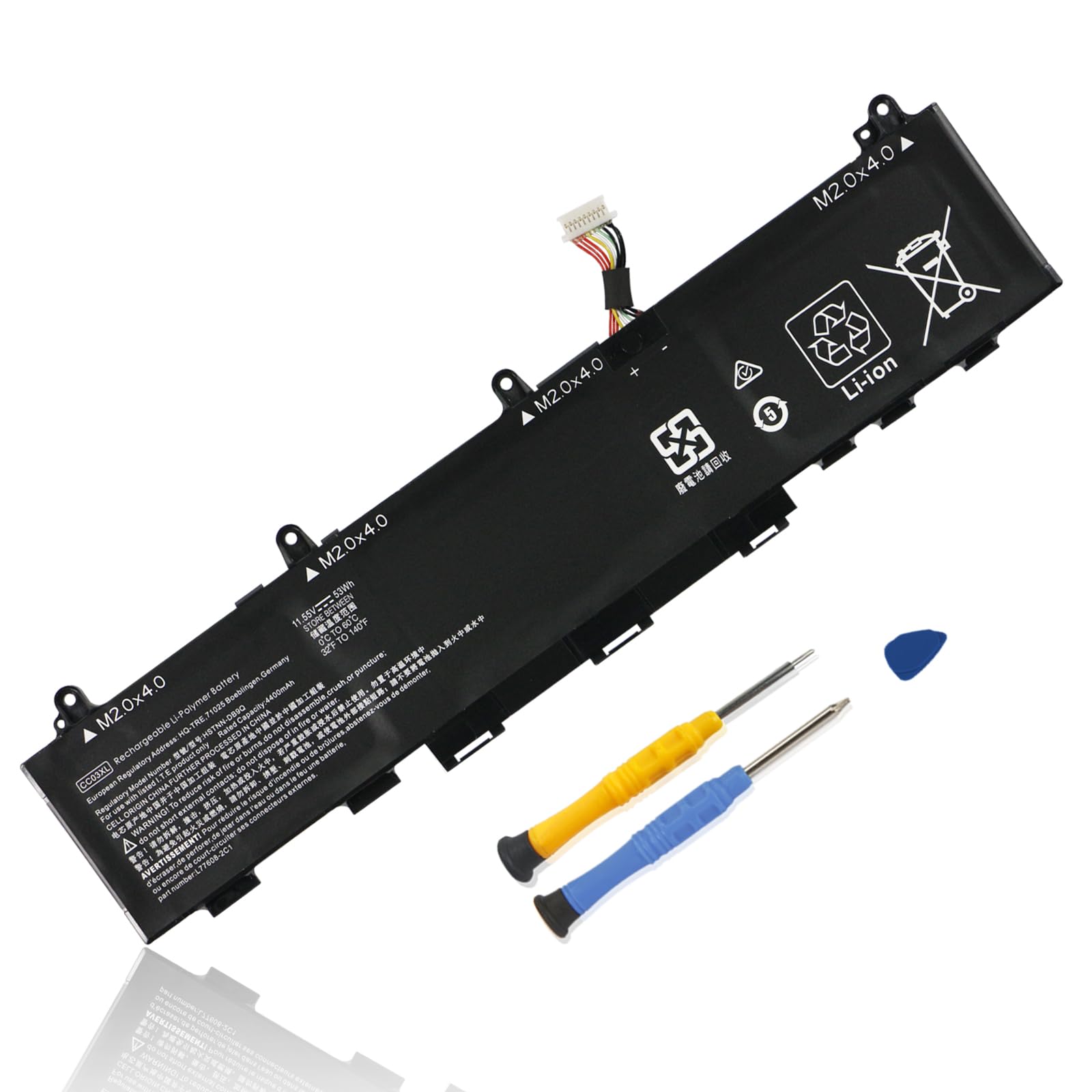 ANTIEE 53Wh CC03XL Batteria Compatibile with HP ZBook Firefly 14 G7 G8, EliteBook 830 835 840 845 G7 G8 Probook 635 Aero G7 G8 Series HSTNN-DB9Q L77608-2C1 L77608-421 L785555 5-005 CC03053XL-PL