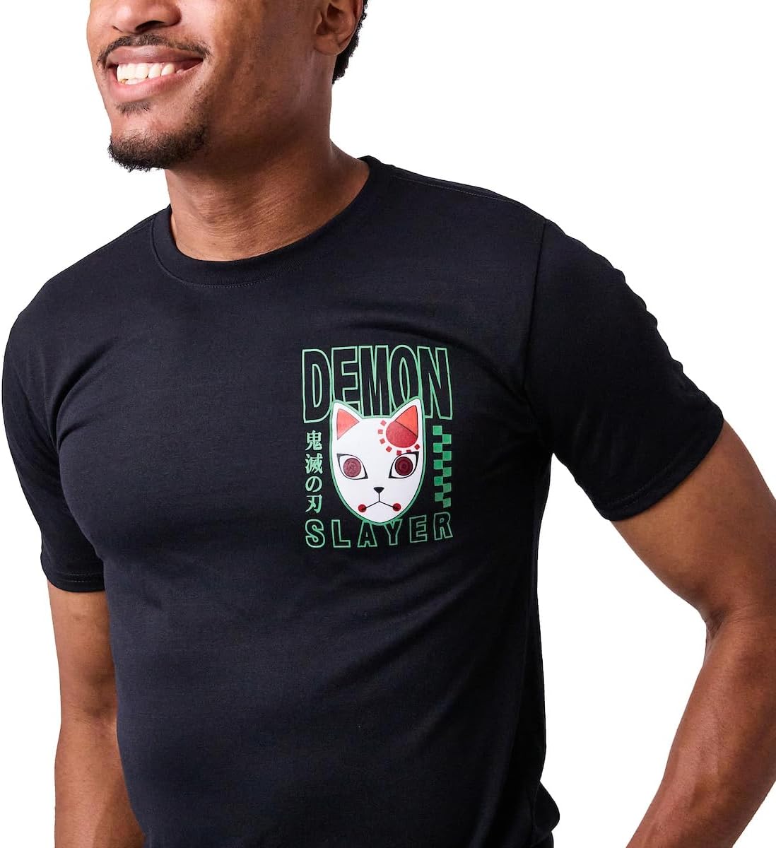 Demon Slayer Chachamaru Men's Black Short Sleeve Performance Dri-Fit Gym Tee - Image 3