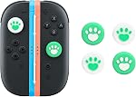 DLseego Poignées de pouce conçues pour le commutateur Nintendo 2 (2025), Soft Silicone Joycon Contrôleur analogique Protection antidérapante 4 PCS Bouton Joy Con Bouchons de joystick Covers, Griffe de chat d'amour - noir & blanc