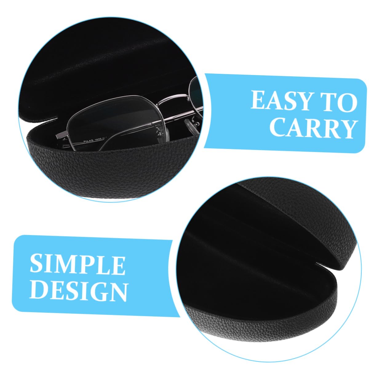 FRCOLOR 8pezzi Occhiali Da Sole Custodia Pu Pelle Organizer Da Viaggio Protettivo Elegante e Resistente Per Donne e Uomini