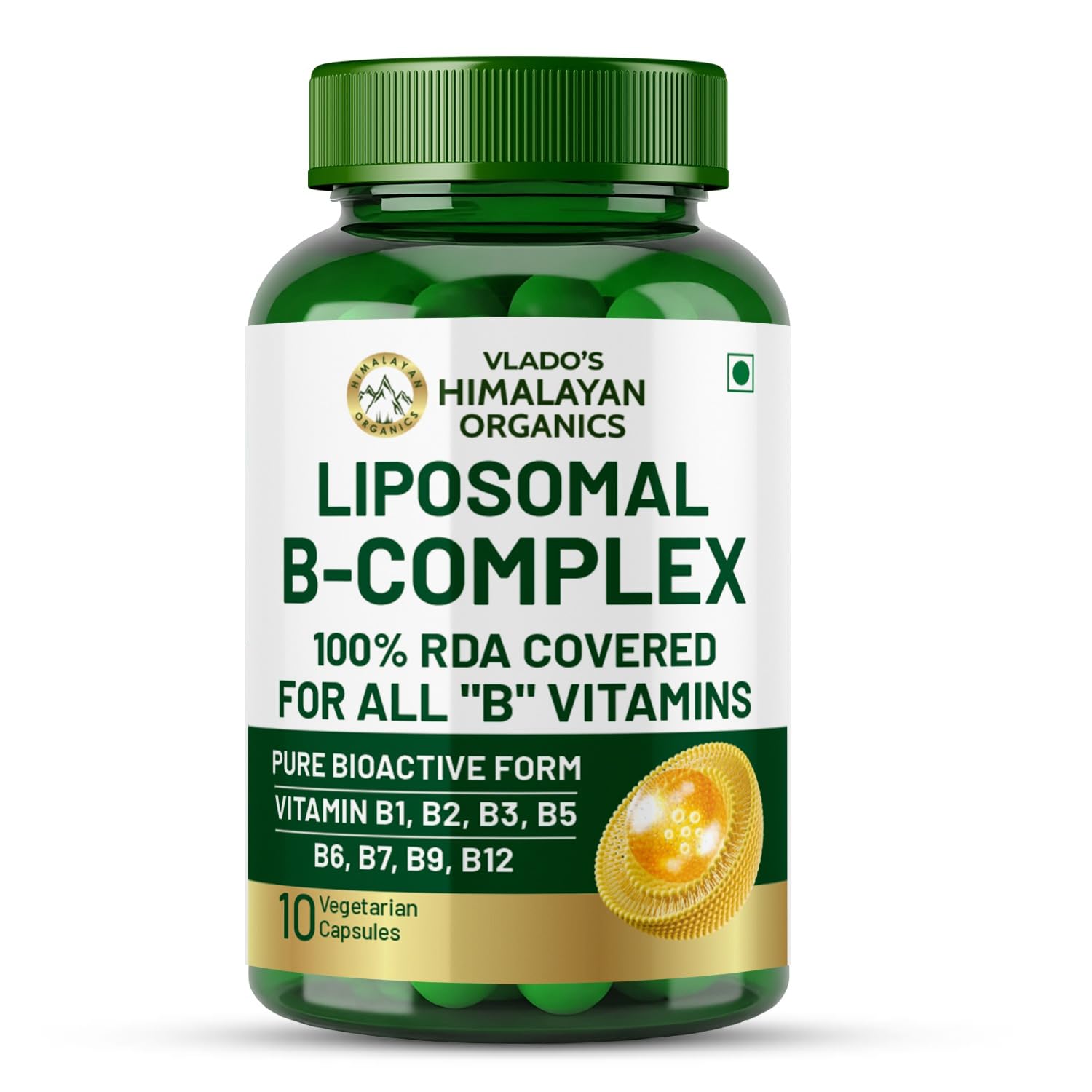 Vlado's Himalayan Organics Liposomal B complex - 10 Veg Capsule