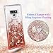 Ruky Galaxy Note 9 Case, Gradient Quicksand Series Glitter Flowing Liquid Floating TPU Bumper Cushion Reinforced Corners Girls Women Cute Case for Galaxy Note 9 (2018 Release), Gradient Coral