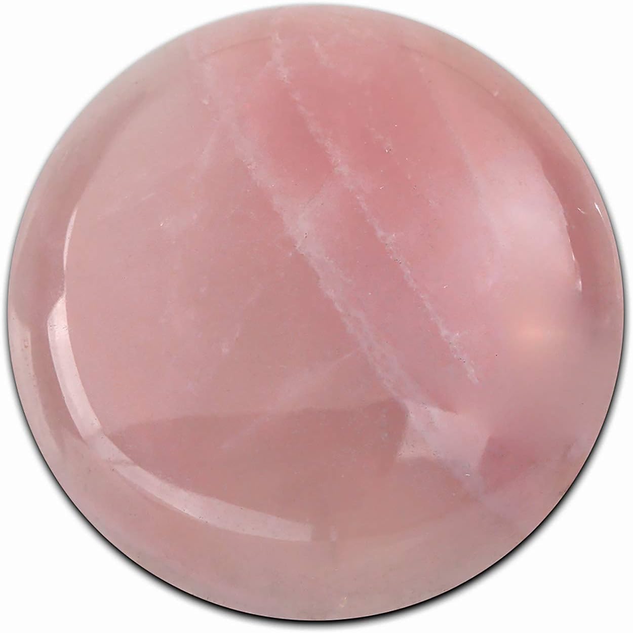 Amello Stainless Steel Jewelry Coins, Coin Gemstone Rose Quartz Pink - Coin for Amello Coin Version for Ladies - Stainless Steel Stainless Steel Jewelry ESC705A