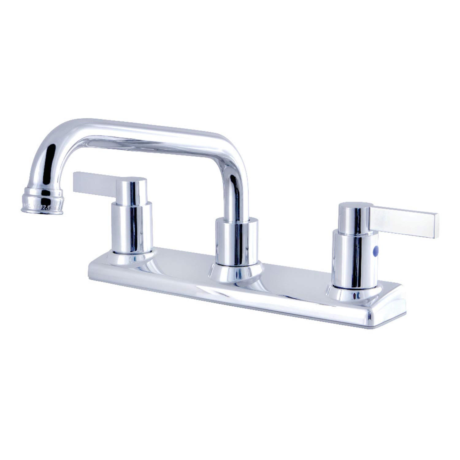 Kingston Brass FB2131NDL NuvoFusion 20,32 cm Orta Set Mutfak Bataryası, Cilalı Krom