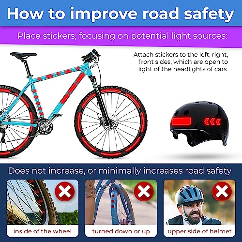 Image of LOOM Reflective Stickers | 67pc Brilliant Blu | Reflective Stickers for Helmet, Bike, Motorcycle, Hard Hat | Waterproof Reflectors for Car, Trailer | Bike Reflectors for Night Riding