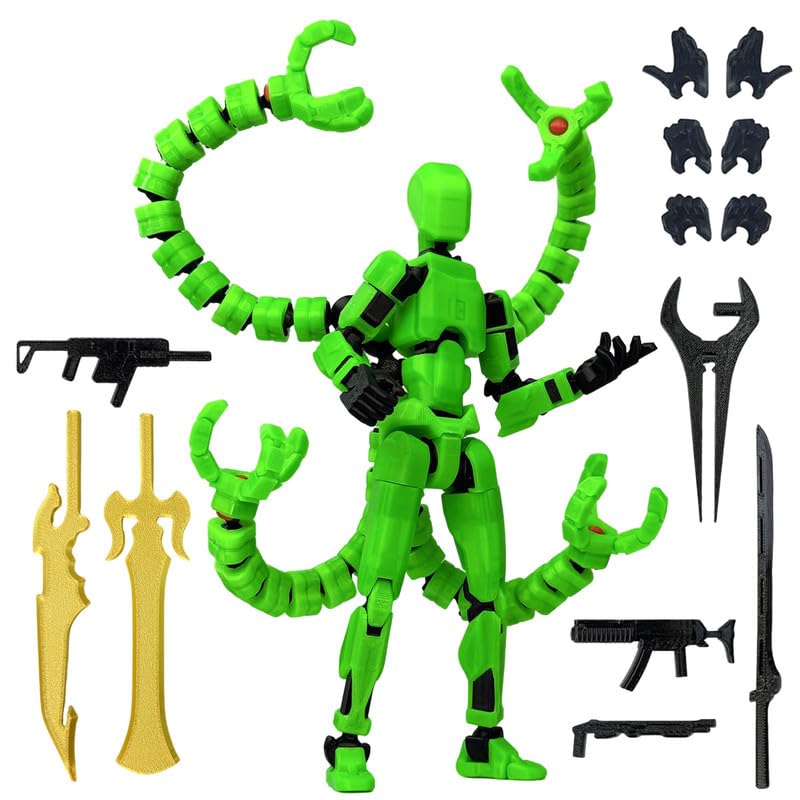 SGYYSG T13 (Assembly Completed) Action Figure, T 13 3D Printed Toys - The Premium Action Figures for Sci-Fi Enthusiasts,Four Claws Robot7.2 Inch
