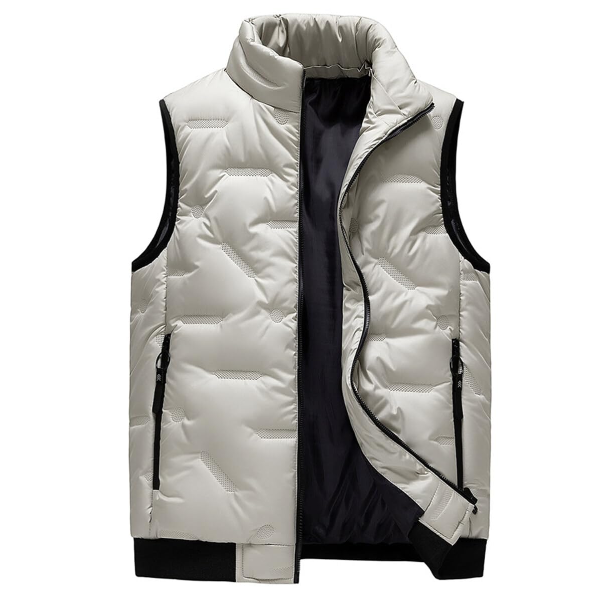 YOUTHUP Gilet da Uomo Trapuntato Scaldamuscoli Giacca Leggera Senza Maniche con Cappuccio Gilet da Esterno