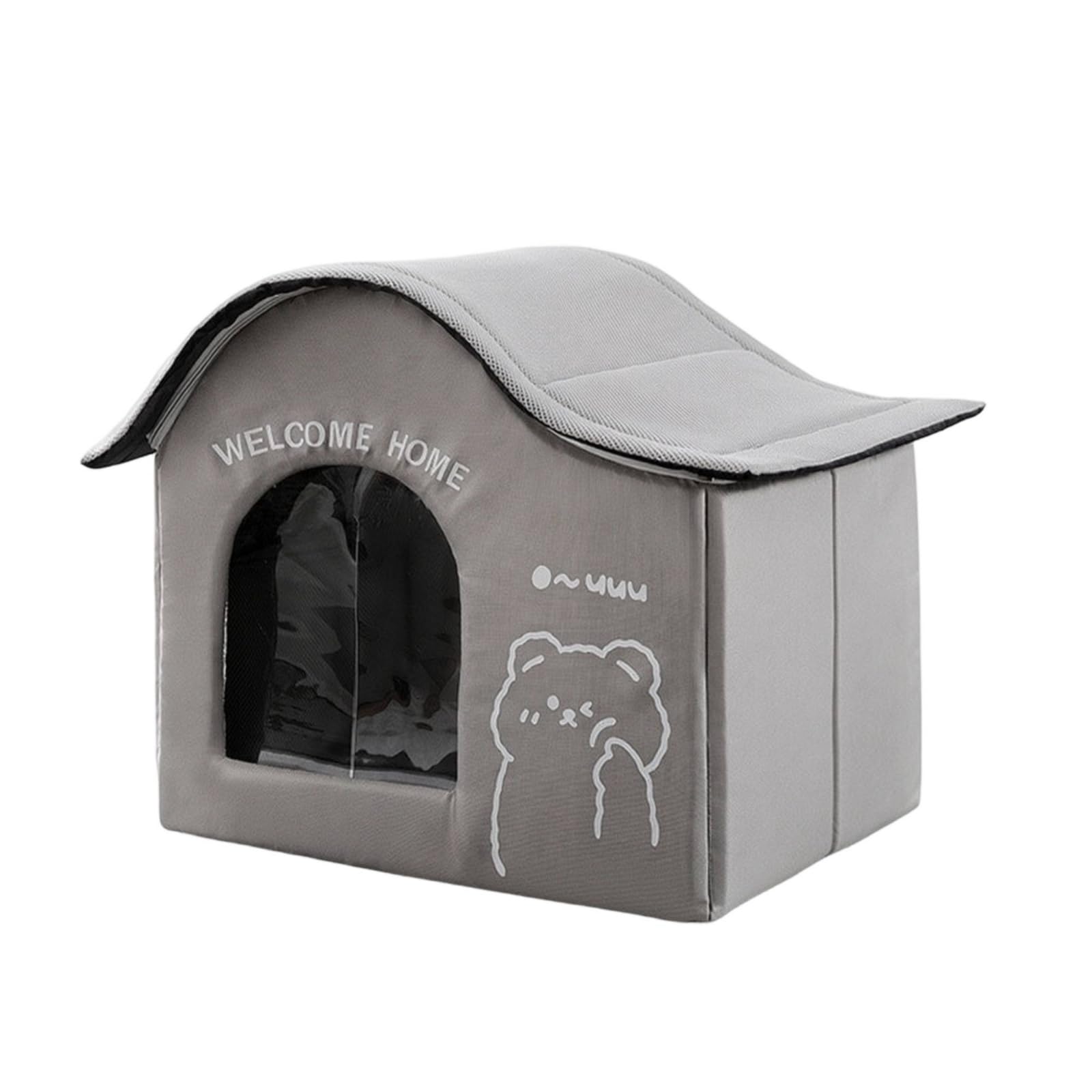 kowaku Rifugio Letto per Animali Cuccia Casa Struttura Isolante E Alloggio Ghiaccio per Benessere Estivo Adatto per Cani, Grigio Mylo + Scatola Di Ghiaccio, L Adatto Per Peso Entro 25 Jin