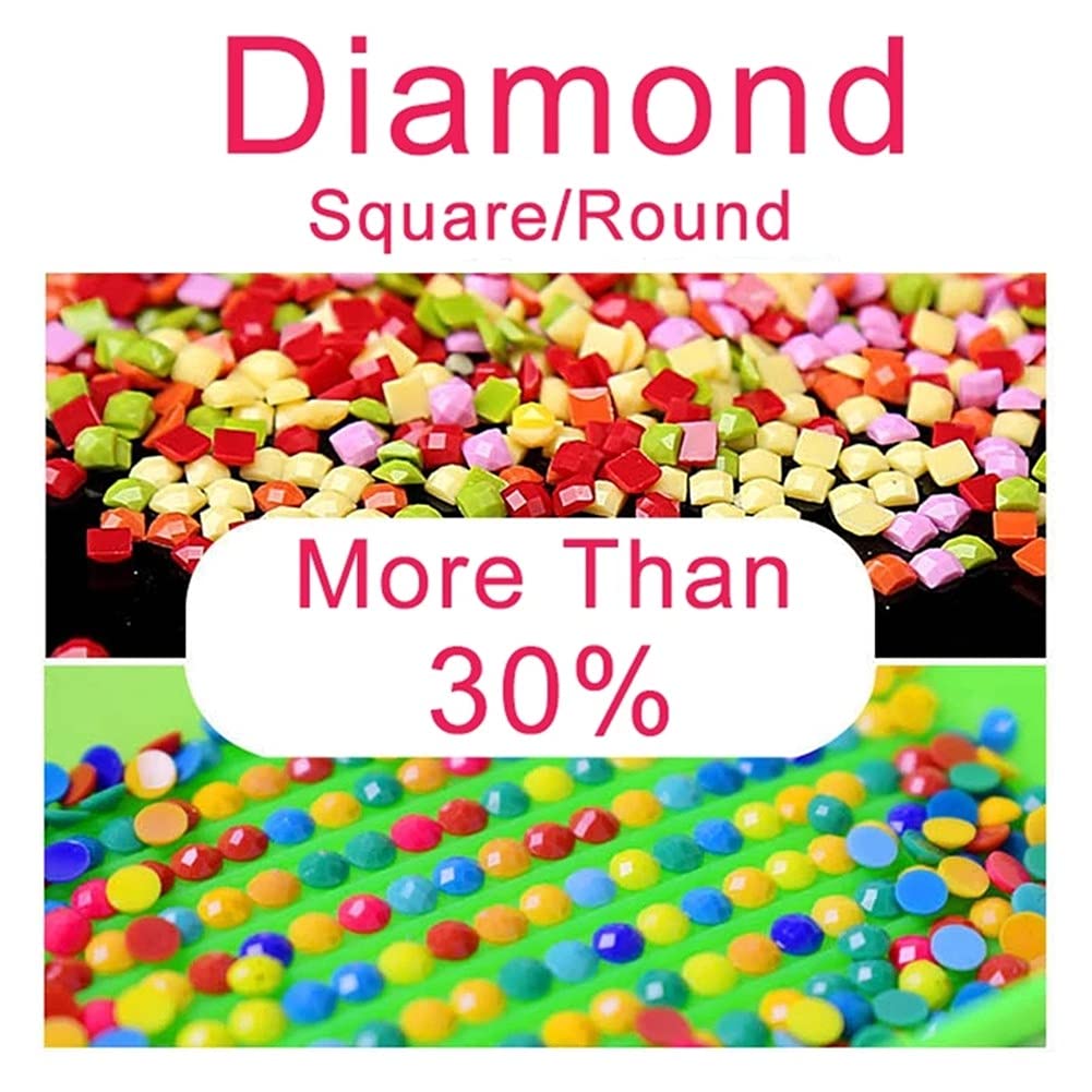 Kit Peinture Diamant 5D DIY Complet Vache Colorée 30x60cm/12x24inch Round Drill Adulte/Enfant Grande Diamond Painting Broderie Par Numéro Kits Cristal