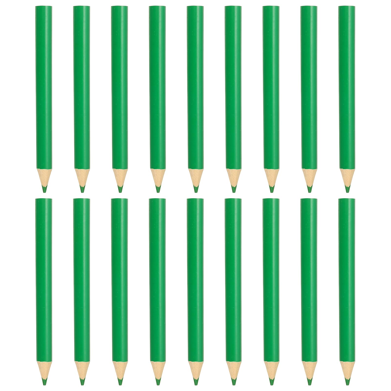 sourcing map 18 Pcs Wooden Colored Pencils, Mini Short Oil Based Colored Pencils for Artists Teachers Coloring Books Painting Sketching Drawing, Light Green