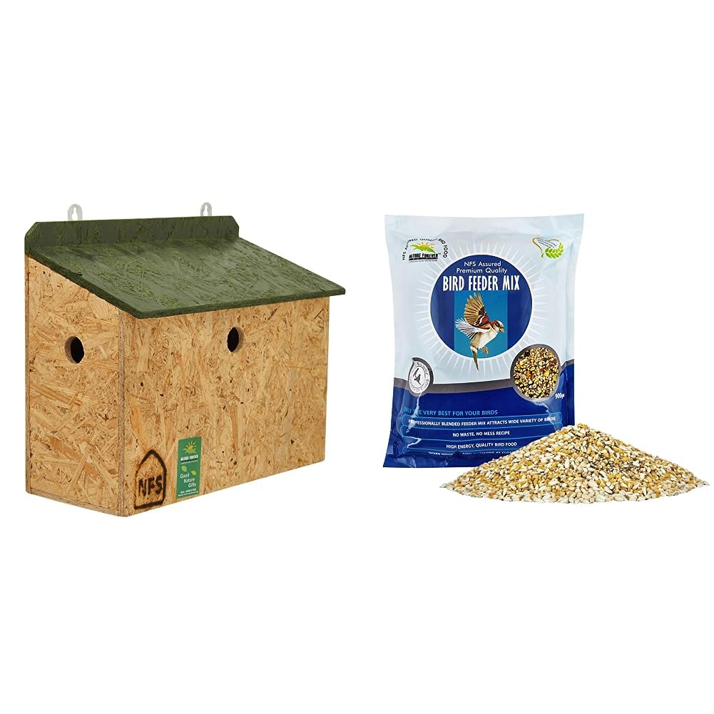 Nature Forever Sparrow Colony Nestbox (Brown) & Nature Forever All Life