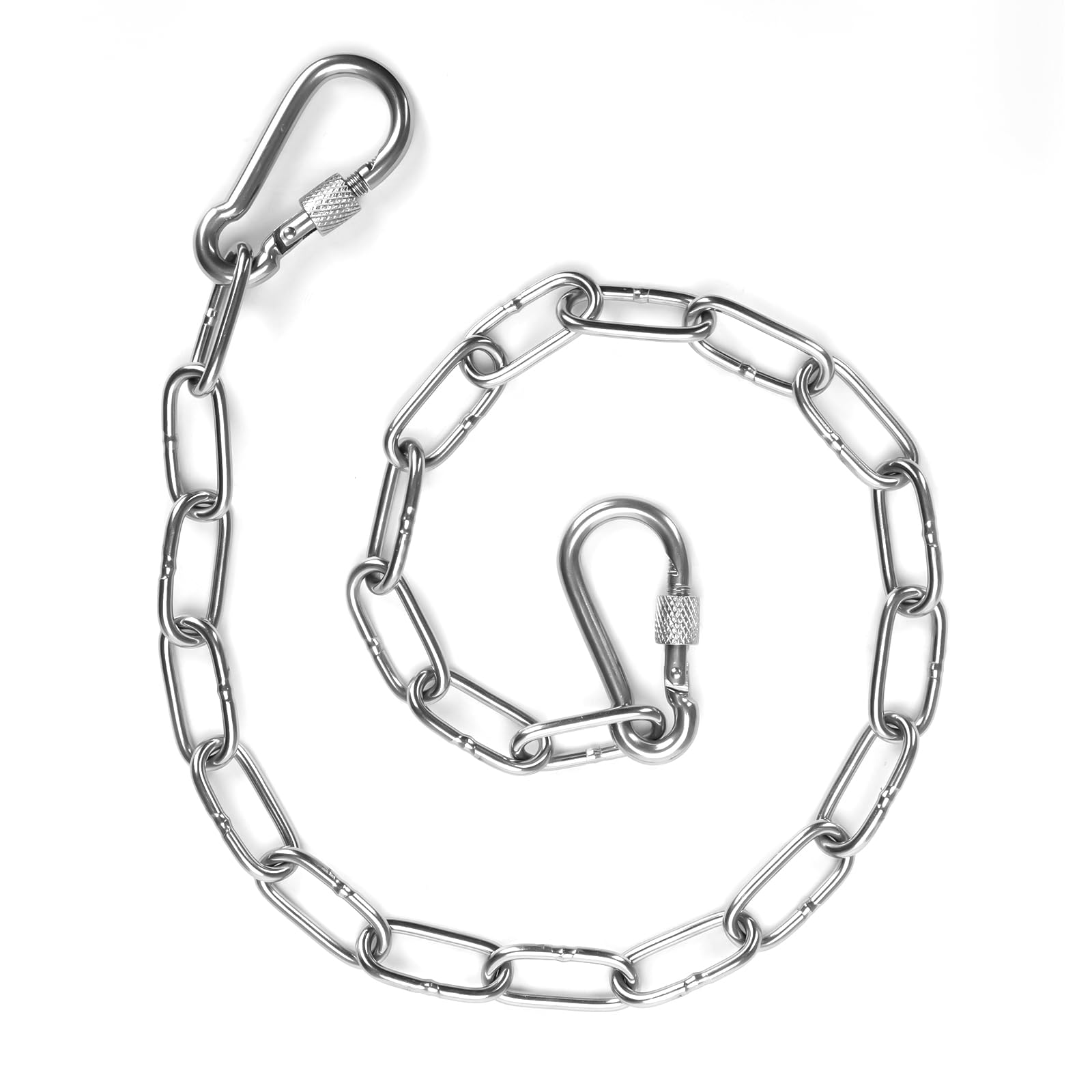 Gate Latch Chain Lock 20 Inch Double Ended Carabiners Stainless