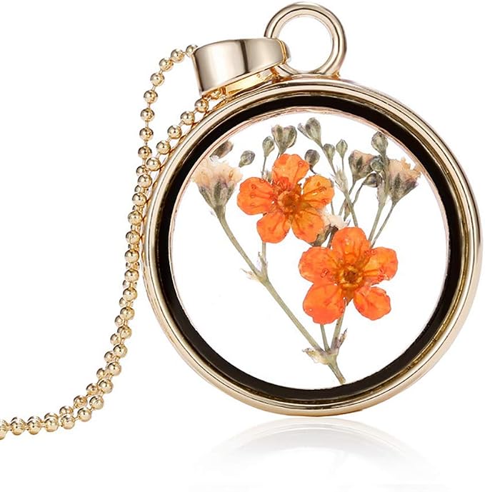 YOOE Natural Dried Flower Locket 