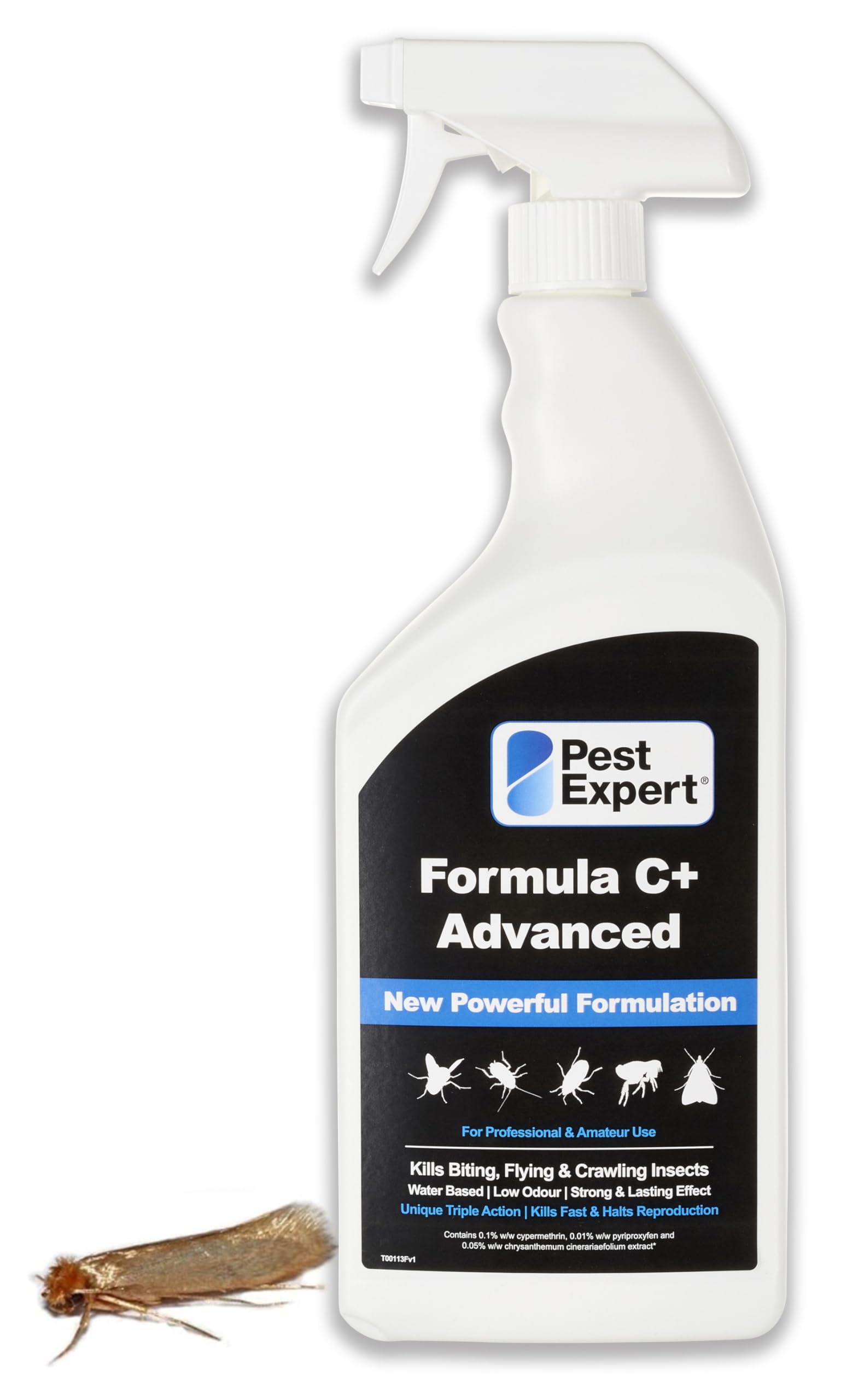 Pest ExpertCarpet Moth Killer Spray 1ltr - Formula 'C+' Advanced Carpet & Clothes Moth Killer Treatment Professional Strength - Fast Acting Killer for Home & Wardrobes