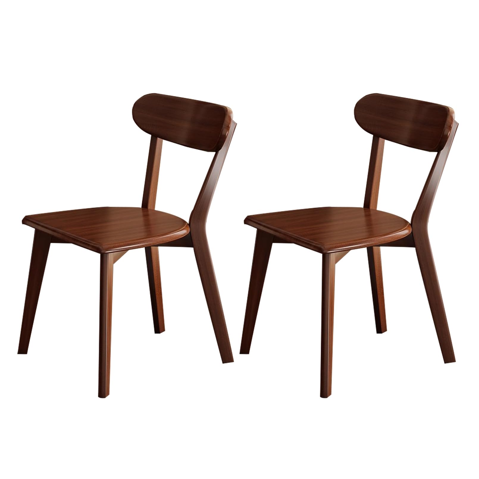 Chaises en bois massif (lot de 2) pour la salle à manger et le salon