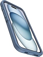 Vista 15 de OtterBox iPhone 15 Plus and iPhone 14 Plus Defender Series Case - Black, screenless, Rugged & Durable, with Port Protection, Includes Holster Clip
