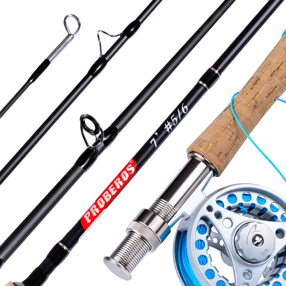 PROBEROS Fly Fishing Rod and Reel Combo - 4 Piece Fly Rod Full Kit Outfit Fly  Reel Backing Fly/Braided/Leader Line Flies and Travel Package: Buy Online  at Best Price in UAE 