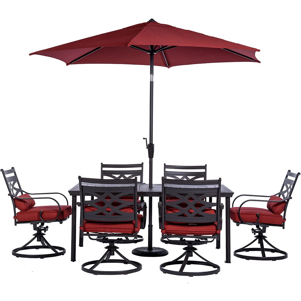 Hanover Montclair Piece All Weather Outdoor Patio Dining Set