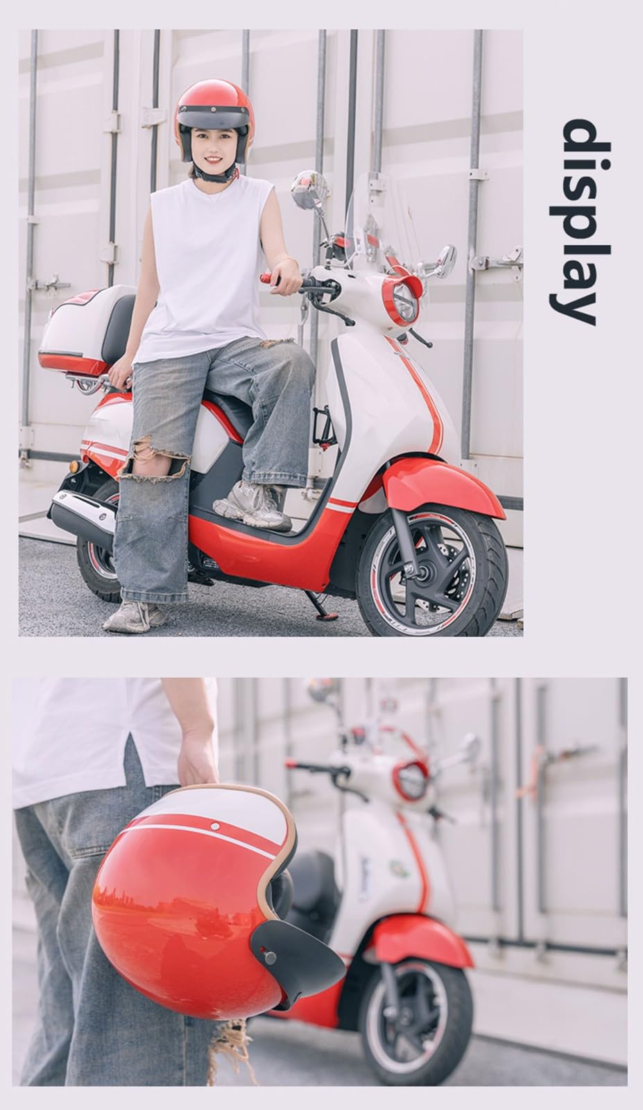 Vintage Face Ouverte Casque Moto, Dot/ECE Homologué 3/4 Retro Demi Casque Jet, Adulte Homme Et Femme Scooter Chopper Cruiser Casque Moto avec Brim Cyclomoteur Casque
