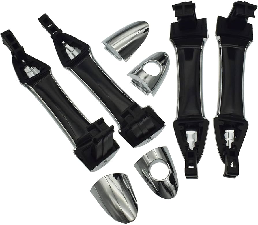 Amazon.com: Car 4Pcs Chrome Exterior Door Handle Front Rear Left