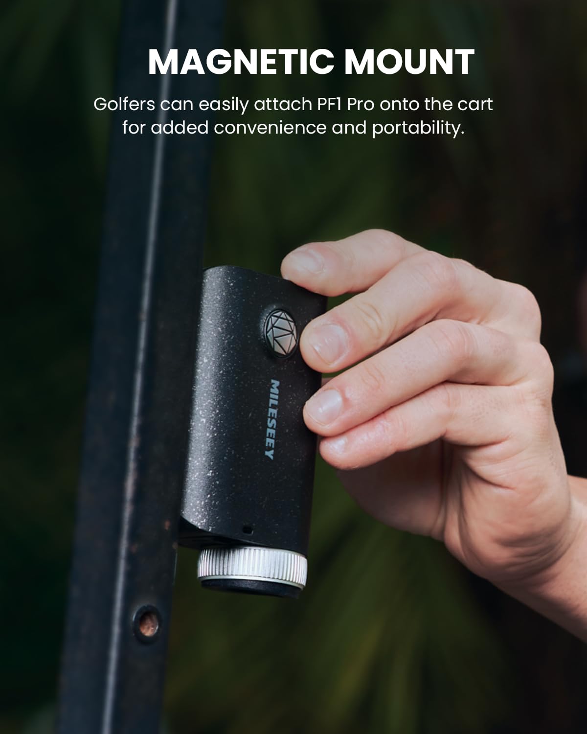 MiLESEEY PF1-Pro Misuratore di Distanza per Golf con Slope, 1100 Yarde, Ricaricabile, Magnetico, Vibrazione di Blocco Bandiera in 0,1s, IP65, Display OLED Rosso-Verde, Angolo di Visione 7,5°