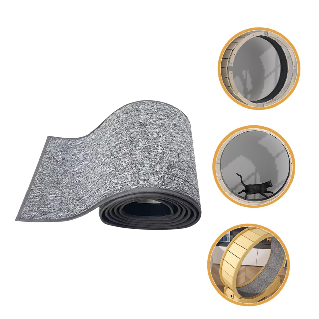 TOYANDONA Cinta De Correr para Gatos Rascadora Equipo De Ejercicio para Gatos Juguete para Correr para Alfombrilla con Rueda para Fieltro Gris