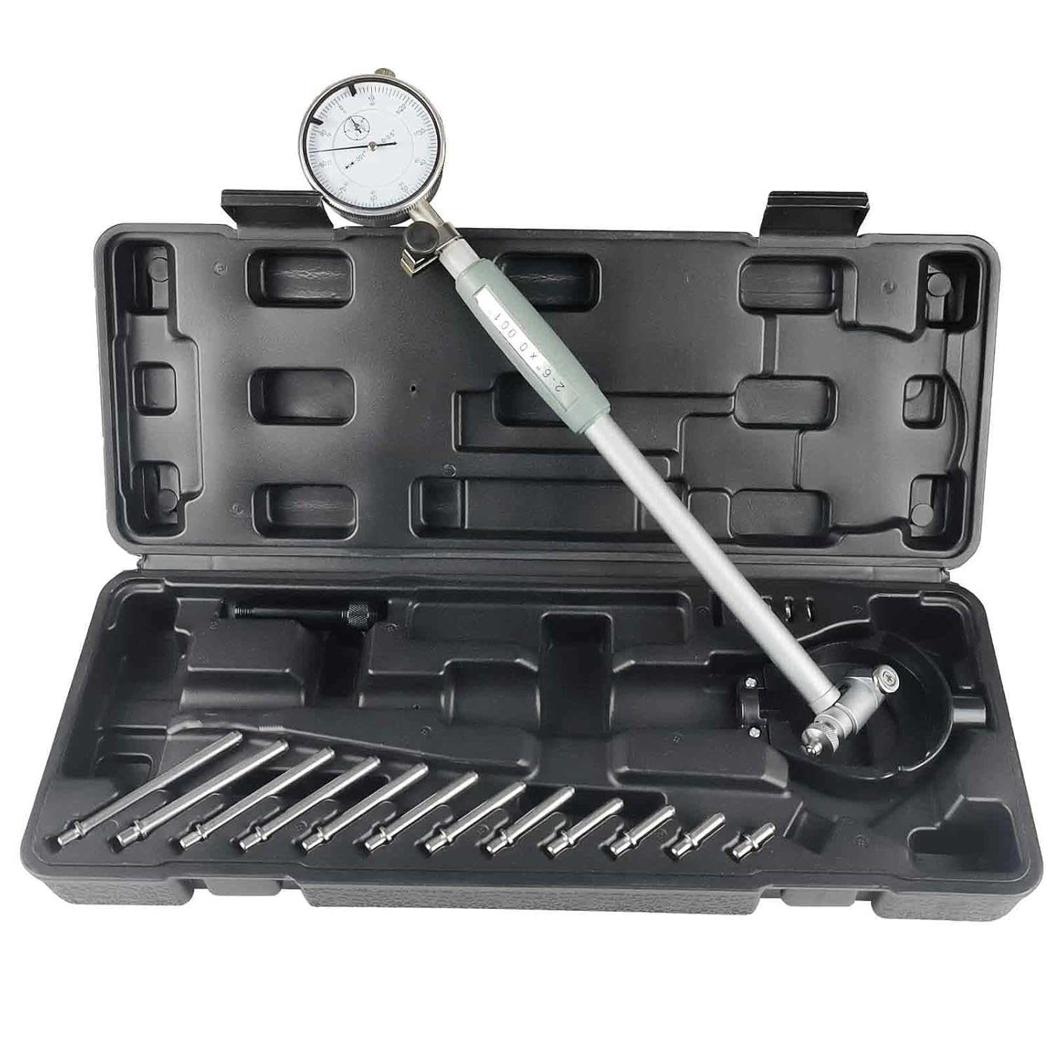 Dial Indicator Bore Gage 2" - 6" Range(0.001"), Dial Indicator Bore Gage Gauge Carbide Anvils for Precision Measurement