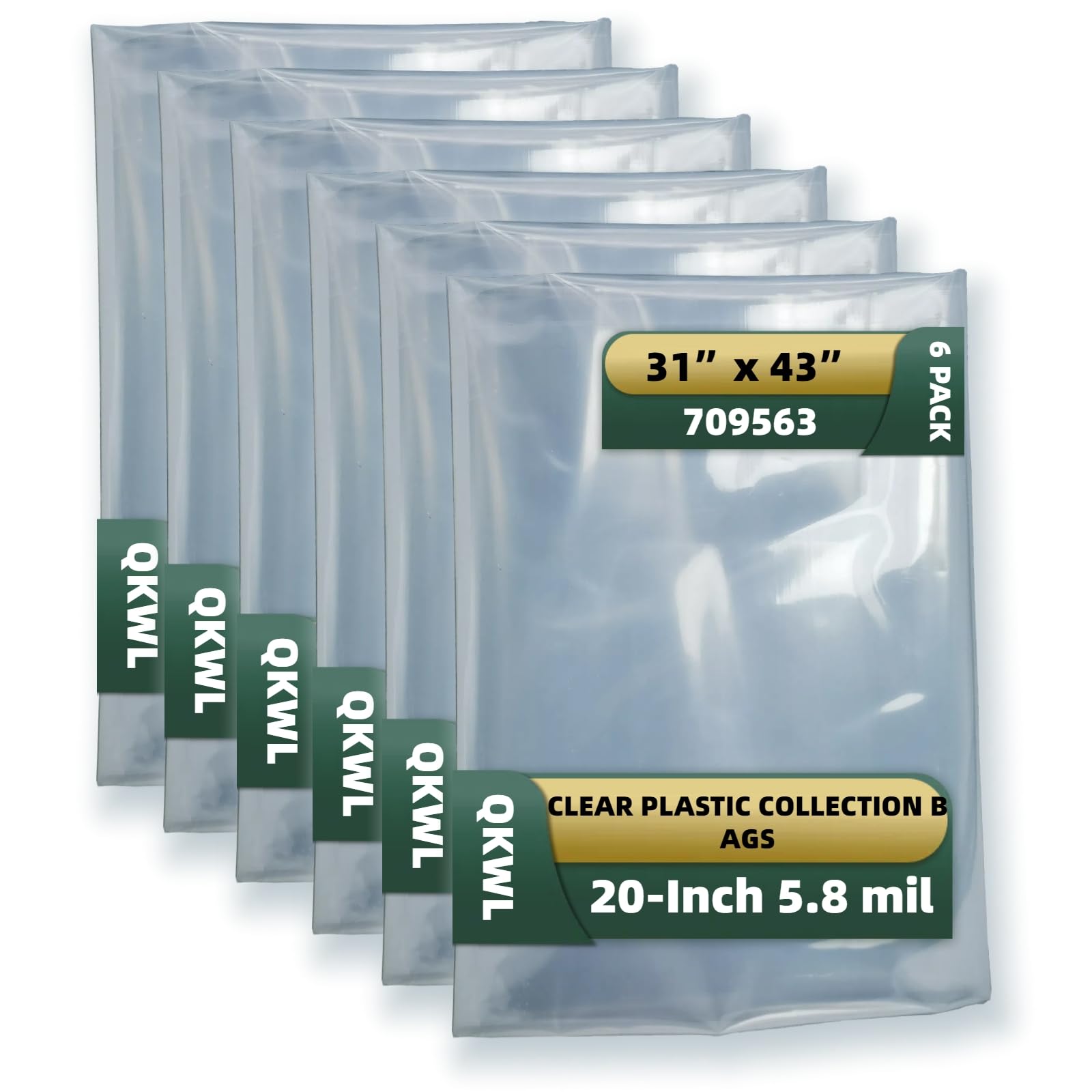 QKWL Dust Collector Replacement bag Upgraded Heavy Duty Clear Dust Collector Bag for Dust Collection DC-1100VX DC-1200VX Central Machinery 70-gallon