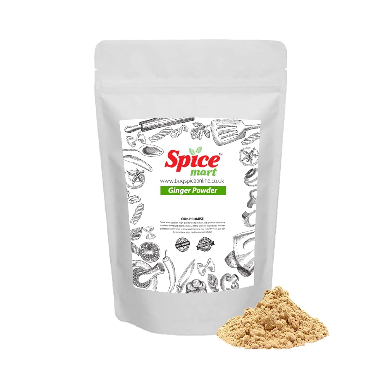 Ginger Powder | Adarakh Powder | Sunth Premium Quality Free UK P&P 50g - 1.9kg (50g)