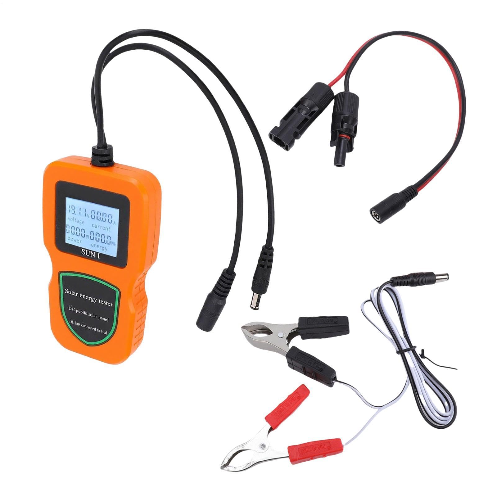 Misuratore Pannello Solare Portatile Senza Batteria | Misuratore di per Pannelli Per Esterno Casa Appartamento Automobile Furgone Camper Barca Viaggio Monitoraggio Test