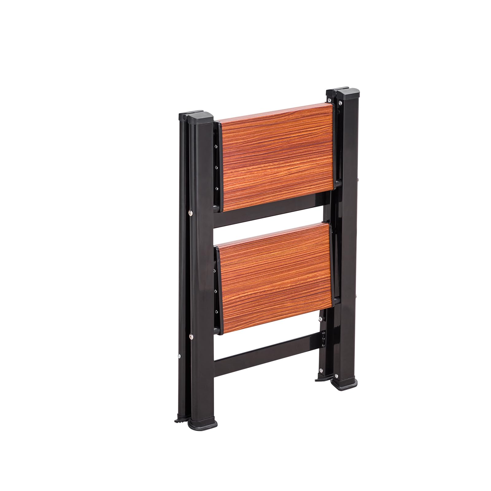 VEVOR Scaletta Pieghevole Salvaspazio con 2 Gradini con Ampio Pedale Antiscivolo e Comoda Impugnatura, Supporto per Piante in Alluminio Portatile e Leggero con Capacità di 150 kg, Multiuso per Adulti