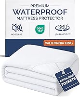 Vista 11 de Protector de colchón 100% impermeable o de devolución de tu dinero, tamaño King, funda de rizo ajustable de alta calidad, silenciosa, suave